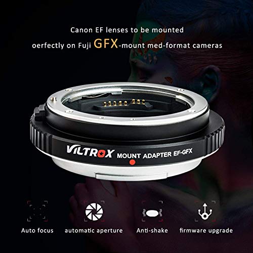 Viltrox EF-GFX Aperture Control Lens Mount Adapter Auto-Focus Ring Converter for Canon EF/EF-S Lens to Fuji GFX Mount Medium Format Camera Fujifilm GFX 50S / 50R - Thumbnail 2