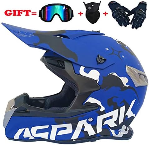 オフロードバイク ヘルメットフルフェイスヘルメット男性と女性のカップルマウンテンダウンヒルmx Atv Mtbスクーター機関車林道レース衝突 フルヘルメット4季節通気性グローブゴーグルマスク