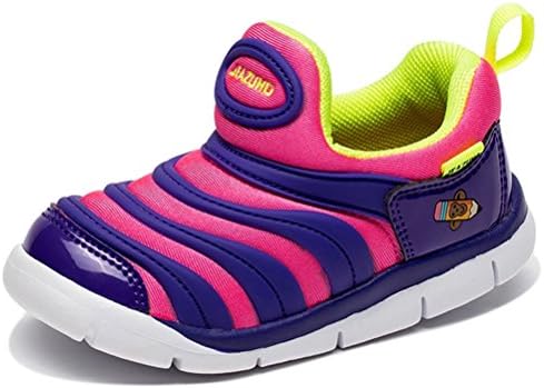 Girls First Walker Shoes,Baby Girls Anti Slip on Sport Running Shoes for Toddler pink purple yellow size 5c