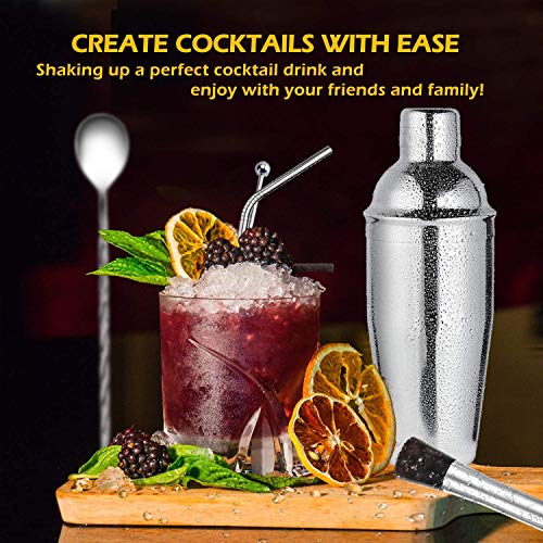 ZAselect Cocktail-Shaker mit drehbarem Ständer, 30-teiliges professionelles Barkeeper-Set, Edelstahl Cocktail-Shaker Set… – Bild 7