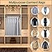 UOUEHRA Moth Proof Garment Bag 40 inch Lightweight Clear White PEVA Breathable Suit Bags (Set of 6) with Study Full Zipper for Suit Clothes Storage Closet