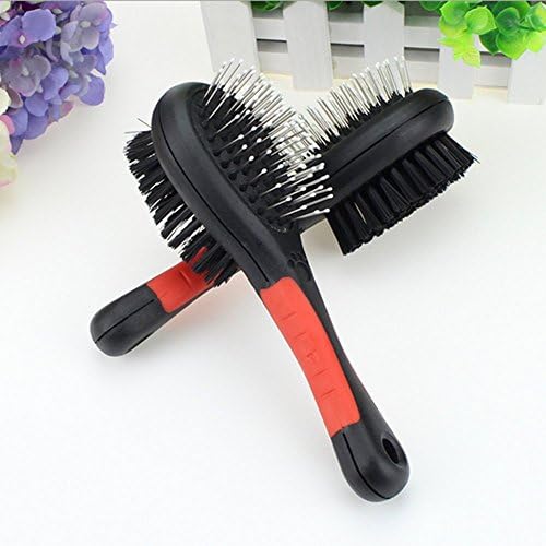 TYHY Professional Double Sided Pin &amp; Bristle Brush for Dogs &amp; Cats Dirt for Short Medium or Long Hair/Dog Shampoo Massage Brush Pet Hair Grooming Rubber 2 in 1 Combo(S)
