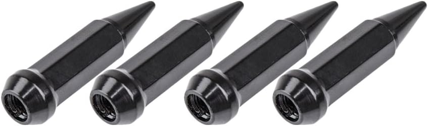 Motosport Alloys Spike (4pk) Tapered Lug Nut 12mm x 1.50mm Thread Pitch Black for Polaris RANGER RZR XP TURBO FOX Edit. 2018