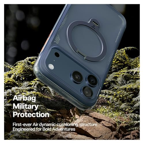 TORRAS Ostand Q3 Air for iPhone 17 Pro Max Case with 360 Magnetic Stand, Fit for Magnetic, Mil-Grade Drop Tested, Camera Control Button, Shockproof Phone Case for iPhone 17 Pro Max 6.9", Deep Blue
