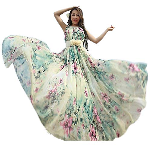 sachin and babi light blue dress 3-D Flower Glitter Sheer Bodice Mesh A-Line Long Dress w/ Side Slit XL / Light Green main image 1