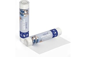 Carpet Protection Film 24" x 50' – Heavy-Duty self-Adhesive Plastic Floor and Carpet Runner, Strong Tear-Resistant Protection