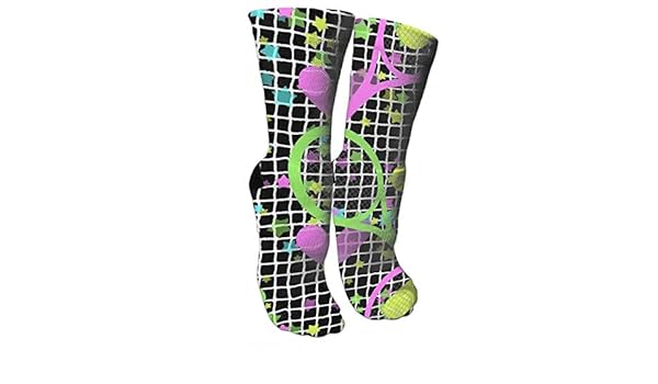 Amazon.com: Retro Dayglo Tennis Stars Compression Socks Compression Stockings for Woman Graduated Compression Sock Knee High: Sports & Outdoors