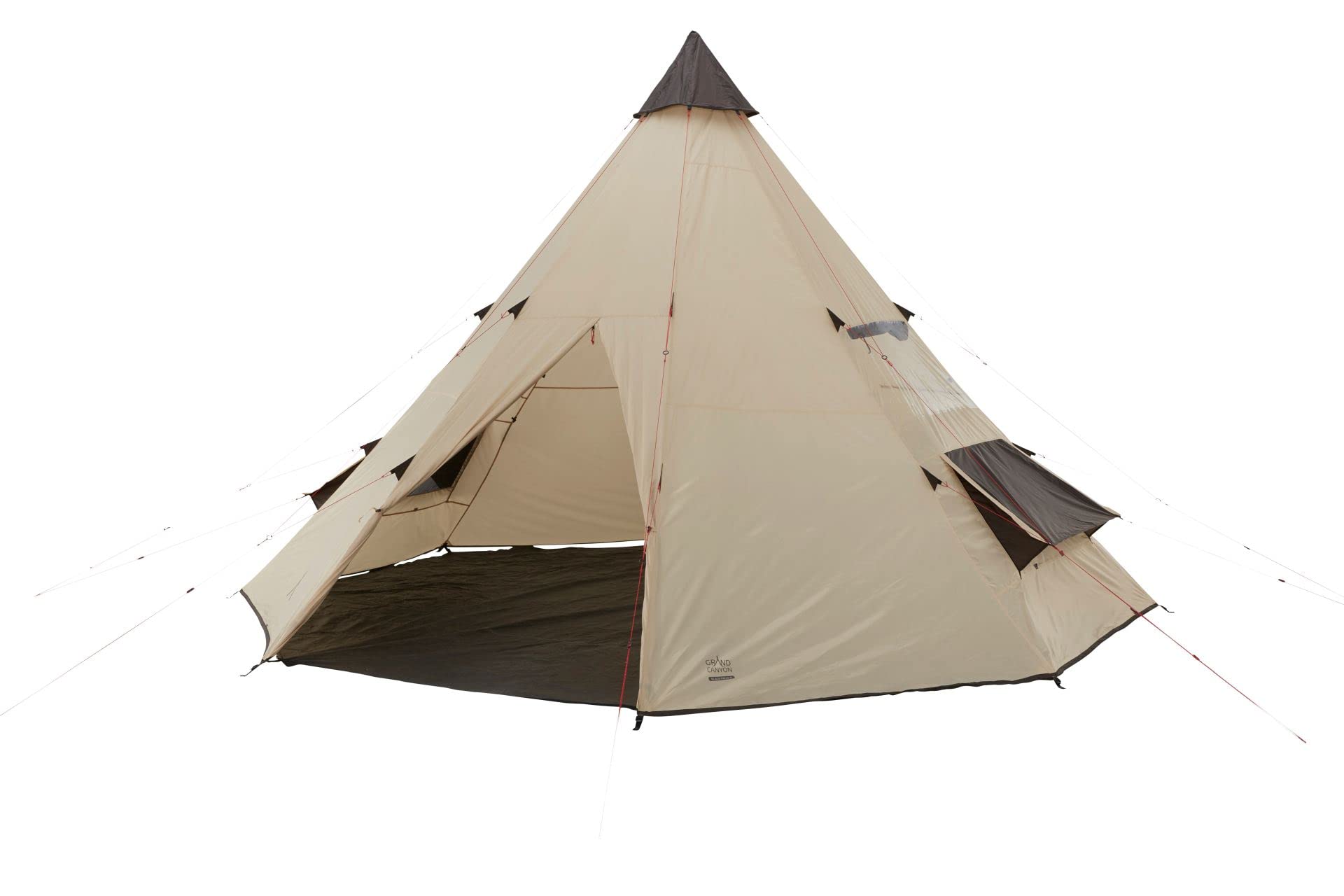 Grand Canyon BLACK FALLS 8 - Round Tent for 8 people | Family Tent, Group Tent, Pyramid Tent, Tipi | Mojave Desert (beige)