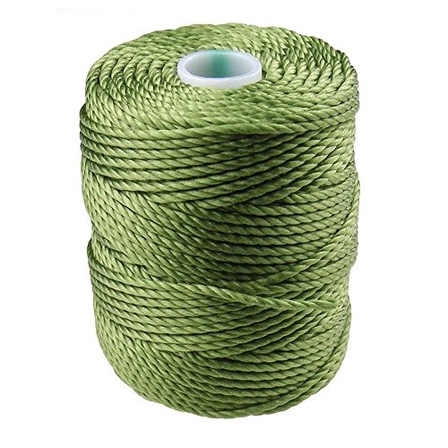 C-Lon Tex 400 Heavy Weight Bead Cord, Moss Green - 1.0mm, 39 Yard Spool