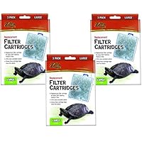 9-Count Zilla Basking Platform Replacement Filter Cartridges. (3 Packages with 3 Filters each)