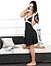 HOTOUCH Sexy Nightgown for Womens Full Slips V Neck Straight Dress Nightwear Black M