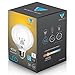 TriGlow 40 Watt Equivalent G25 LED Bulbs, 6W Warm White 3000K Vanity Globe Bulbs Clear Cover, Dimmable UL Listed and Energy Star Certified