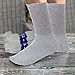 Diabetic Socks Mens Cotton 3-Pack Crew Grey By DEBRA WEITZNER, Mens 10-13
