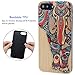 iProductsUS Elephant Phone Case Compatible with iPhone 8Plus, 7Plus, 6Plus, 6s Plus and Magnetic Mount-3D UV Printed Colorful Elephant Wood Cases,Built-in Metal Plate,TPU Protective Covers (5.5