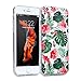 iPhone 6 Case, GMYLE iPhone 6 /6s Pattern Case Hybrid [Anti Shock] TPU Bumper +[Scratch Resistant] Tropical Hard Back Cover Clear with Design Protective Case for iPhone 6s / 6- Pink Hibiscus