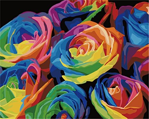 DIY Painting By Number Kit, Colorful Abstract Flower, Canvas Oil Painting, Home Decoration (frameless 4050cm)