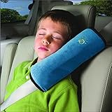 LKE Auto Pillow Micro-suede Seat Belt Shoulder Pad, Blue