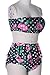 Pink Queen Women's High Waist Criss Cross No Support Bikini Set Swimsuit