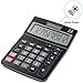 Bulk Digital Calculators Solar Powered Desktop Big Screen Basic Calculator With Electronic Number 12 Digit Display Black (6-Pack) - Colors May Vary