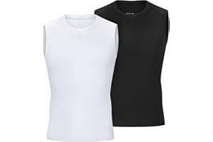 Anawakia Youth Boys Sleeveless Compression Shirt Basketball Football Undershirt Quick Dry Kids Athletic Tank Tops for Workout