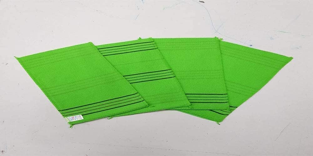 Asian Exfoliating Bath Washcloth (Large - 4 pcs) FOUBA: Home & Kitchen