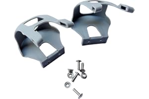 Fenteer Exercise Bike Toe Clips Mountain Bicycle Half Toe Clips Replace Easy to Install, Without Straps for Home Gym Stationa