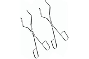 RSHuiOUXX 2pieces Laboratory Beaker Tongs Metal Tongs Beaker Clip Pliers Slip Resistant Grip for Laboratory and Chemistry Exp