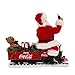 Kurt Adler 13.25 Inch Coca-Cola Battery-Operated Santa Train with LED Garland, Red, CC5171