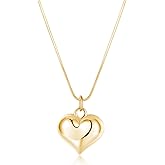 SLUYNZ 925 Sterling Silver Love Heart Choker Necklace for Women Teens Chunky Love Heart Necklace Pendant Mother's Day Necklace