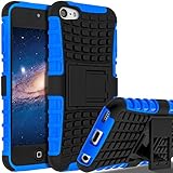 SLMY zting18 iPod Touch 6 Case,iPod Touch 5 Case, (TM) Heavy Duty Dual Layer Shockproof/Impact Resistance Hybrid Rugged Cover Case with Built-in Kickstand for Apple iPod Touch 5 6th Generation Blue