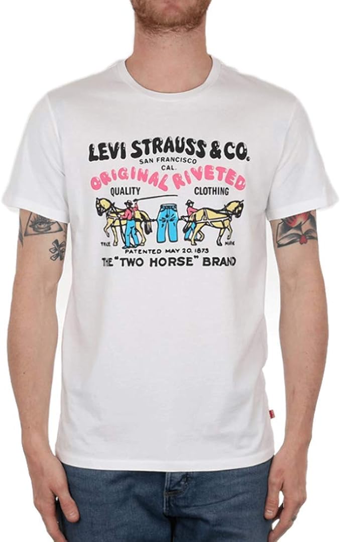 Levi's Men's 2Horse Graphic Tee TShirt Amazon.co.uk Clothing