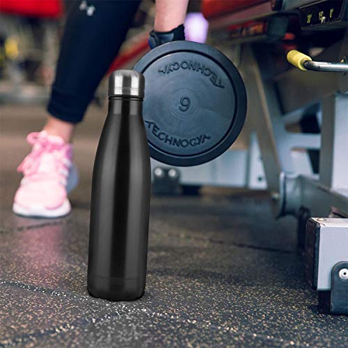 Water Bottle Stainless Steel Vacuum Insulated Double Walled Cola Shape Thermoses (Black-4) - Thumbnail 7