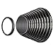 Neewer 11 Pieces Step-up Adapter Ring Set Made of Premium Anodized Aluminum, Includes: 26-30MM 30-37MM 37-43MM 43-52MM 52-55MM 55-58MM 58-62MM 62-67MM 67-72MM 72-77MM 77-82MM (Black)