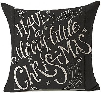 Have Yourself a Merry Little Christmas Throw Pillow Case Cushion Cover Decorative 18" x 18"