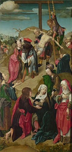 Oil Painting 'Master Of Delft The Deposition Right Hand Panel ' Printing On Polyster Canvas , 18 X 38 Inch / 46 X 96 Cm ,the Best Bathroom Decoration And Home Artwork And Gifts Is This Vivid Art Decorative Canvas Prints