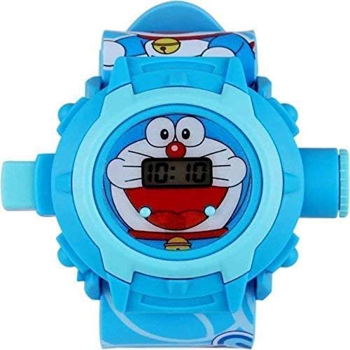TOYMANIA 24 Wonderful Projector Images DOREMON Cartoon Digital Watch for Kids. | 24 Amazing Projector Images. (Blue Color)