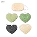 Konjac Sponge EZOware 5 Pack Facial Beauty Sponge (4 Facial Sponges + 1 Bath Sponge ) for All Skin Type - Gentle Facial, Body Scrub, Cleanser and Exfoliation