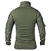 ReFire Gear Men's Military Tactical Army Combat Long/Short Sleeve Shirt Slim Fit Camo T-Shirt with 1/4 Zipper