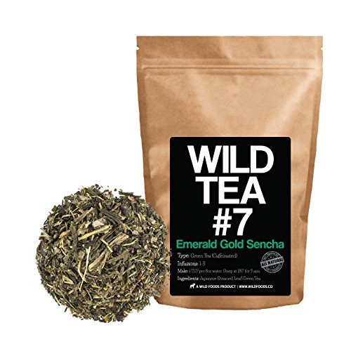 Sencha Green Tea, Wild Tea #7, Emerald Gold Sencha Loose Leaf Tea - Organically Grown (4 ounce)