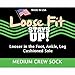Loose Fit Stays Up Men's and Women's Casual Crew Socks (Pack of 3) Made in USA Cushioned Sole (Medium, White)