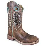 Smoky Mountain Women's Marianna Waxed Boot Square Toe Brown 11 M