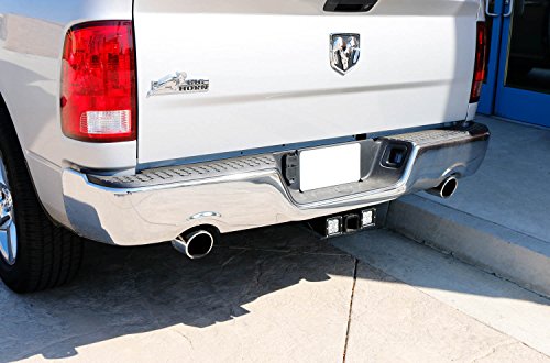 iJDMTOY Tow Hitch Mount 40W High Power CREE LED Reverse Lights, Off-Road Rear Search Lighting For 2003-up Dodge RAM 1500 (w/ Brackets, Switch & Wiring Harness)