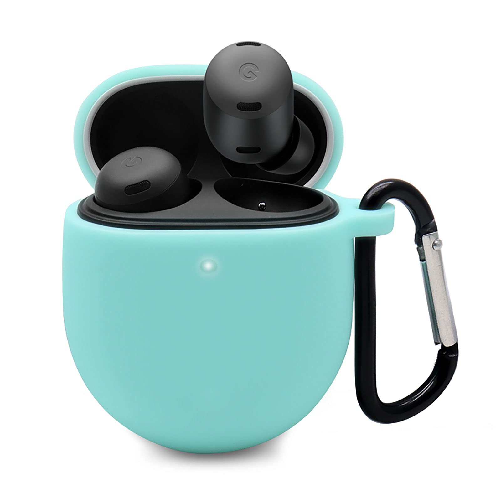 GIOPUEY Cilicone Case Compatible with Google Pixel Buds Pro/Buds Pro 2, Ultra-thin soft Cover, Slim-Fit,Anti-Fall,Not Easy to Dirty - Green