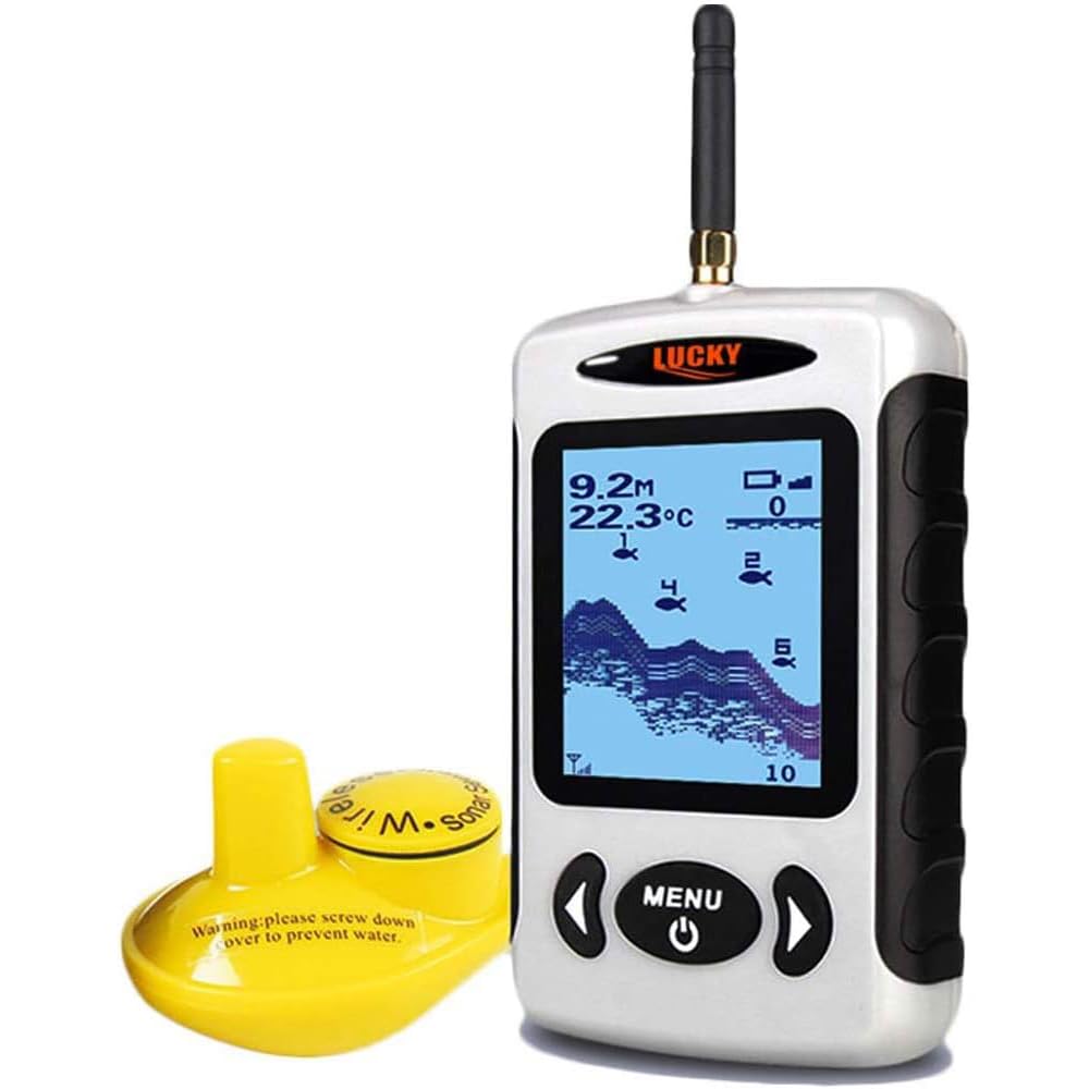LUCKY Wireless Fish Finder Sonar Sensor Portable Sonar Fishfinder LCD Display Depth Finders for Fishing Ice Fishing Kayak Fishing