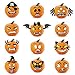 Halloween Pumpkin Decorating Kits,12 Sheets,66 Pcs,Makes 24 Pumpkins(12 Designs)- Halloween Party Supplies Trick or Treat Party Favors