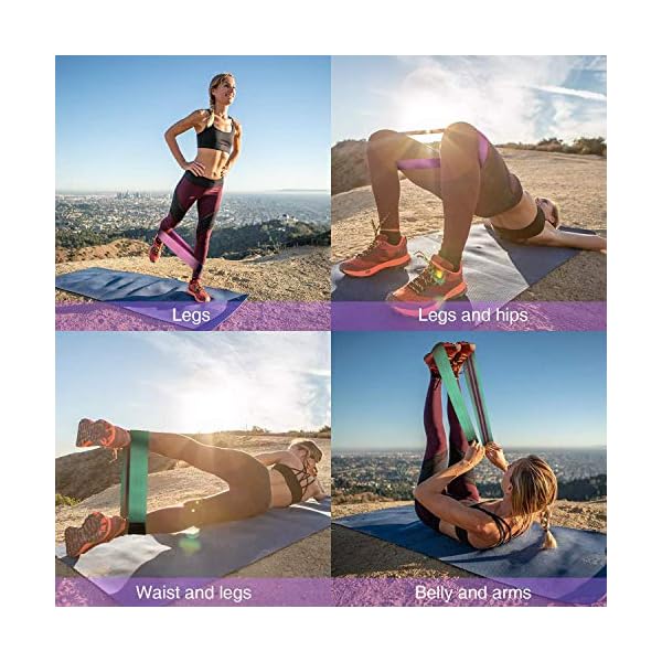 Resistance Bands [Set of 3], Fabric Resistance Hip Bands Set with 3 Resistance Levels for Hips & Glutes,Workout Booty…