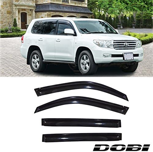 LEOZO 4pc Fit 08-16 Toyota Land Cruiser J200 Vent Shade Window Visor Deflectors