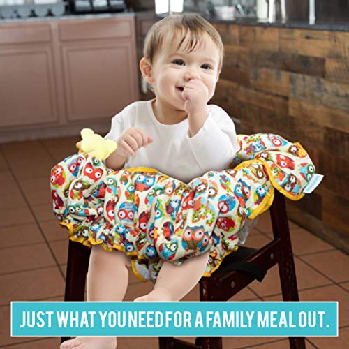 Homeries Shopping Cart Cover for Babies & Toddlers - High Chair Seat Cover for Restaurants & Homes - with 2 Toys Attached - for Boys & Girls - Thumbnail 4
