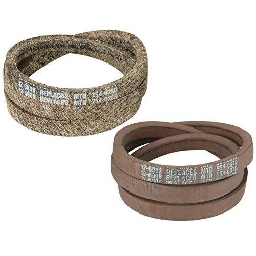 Set of 2, Both Variable Speed Belts To Replace 754-0280 and 754-0370 (also 954-0280 and 954-0370).
