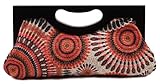 Scarleton Wood Framed Embroidered Clutch H3001
